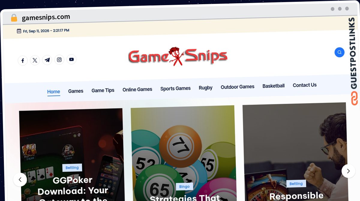 Publish Guest Post on gamesnips.com
