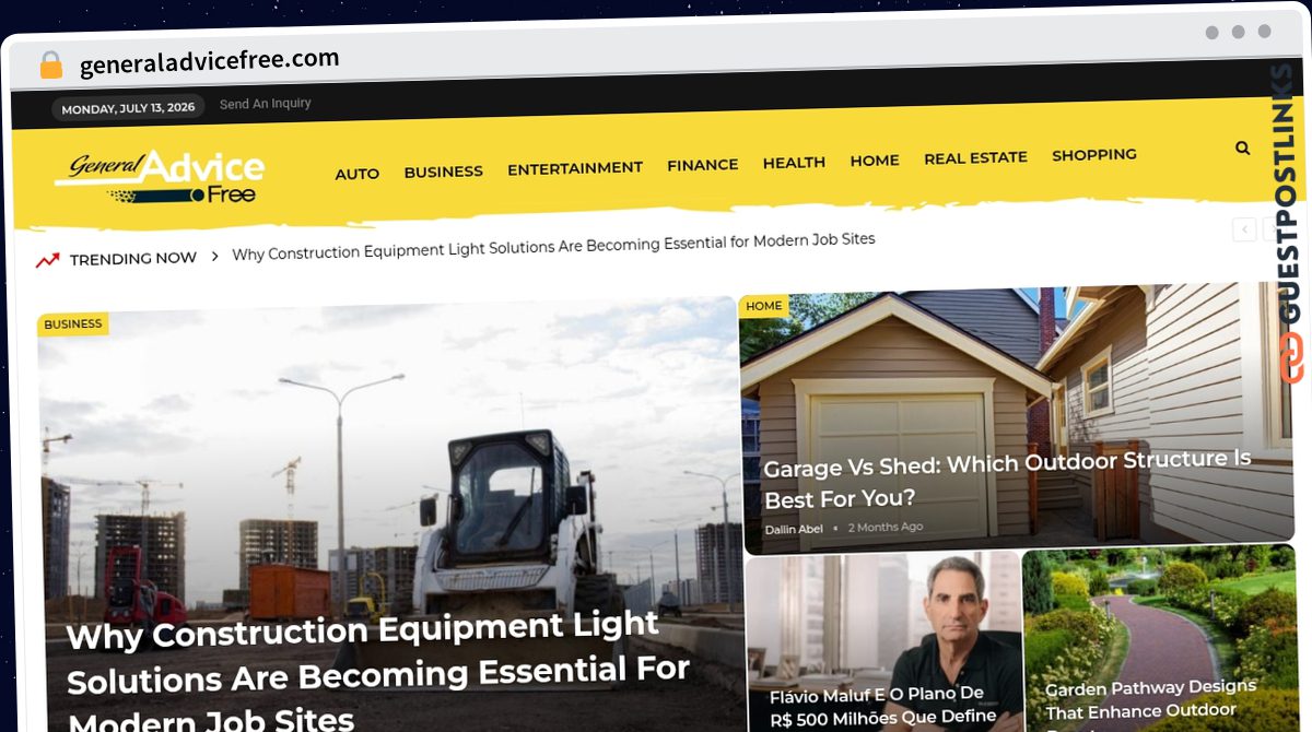 Publish Guest Post on generaladvicefree.com