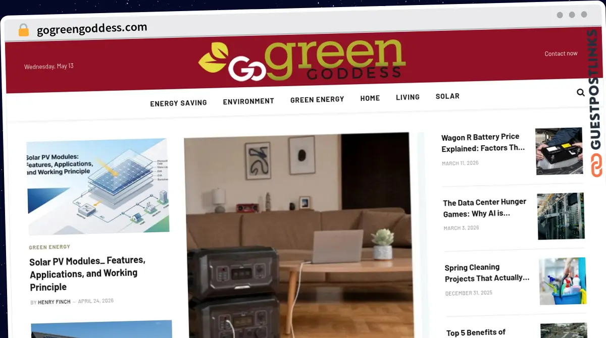 Publish Guest Post on gogreengoddess.com