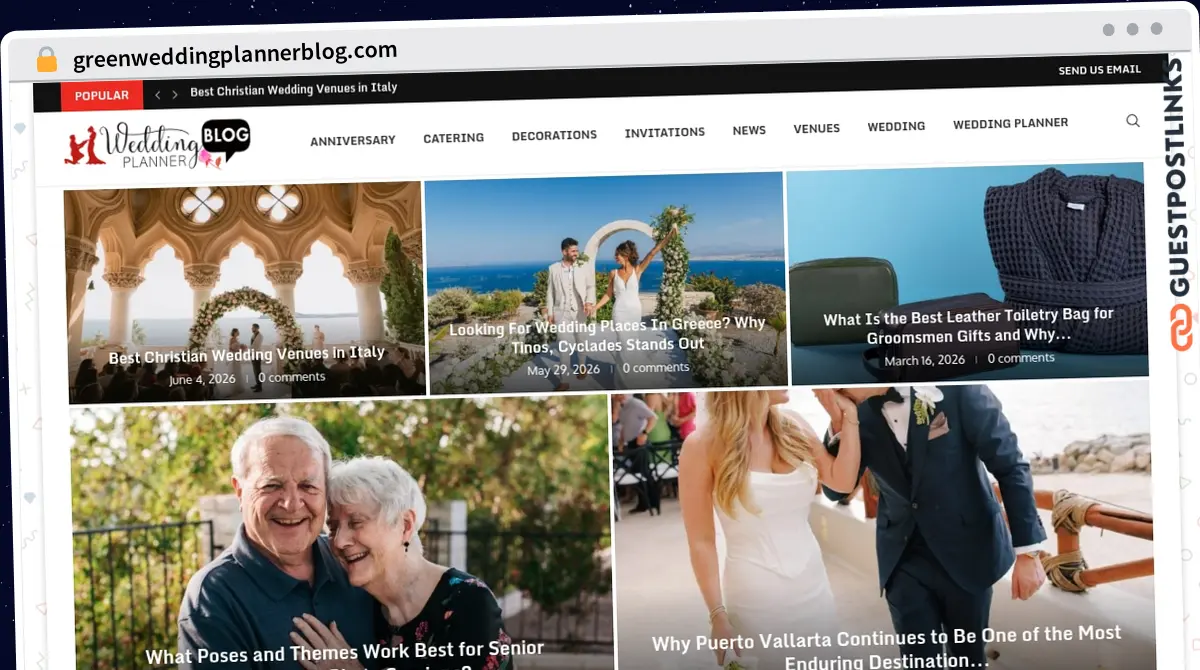 Publish Guest Post on greenweddingplannerblog.com