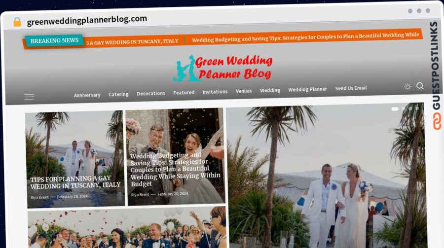 Publish Guest Post on greenweddingplannerblog.com