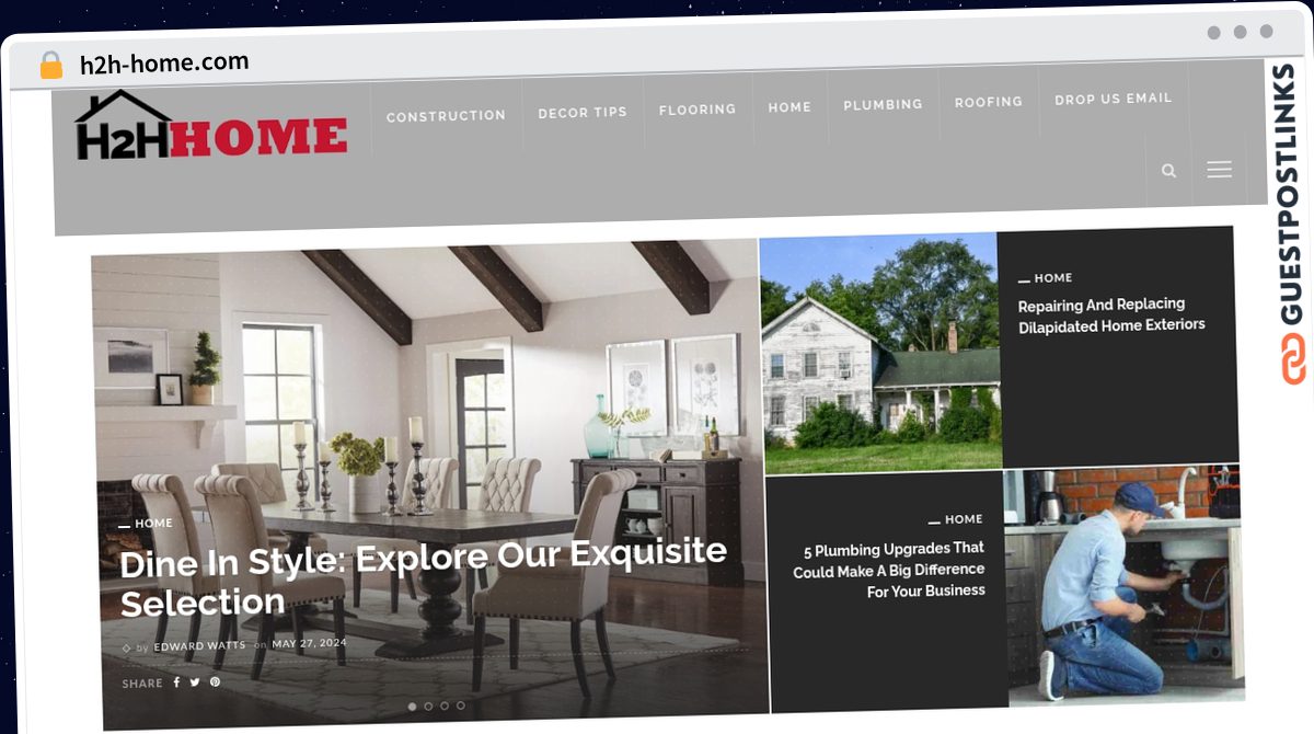 Publish Guest Post on h2h-home.com