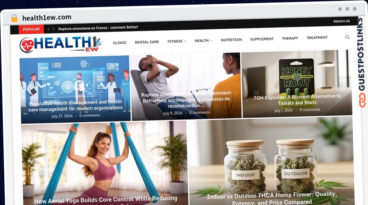 Publish Guest Post on health1ew.com