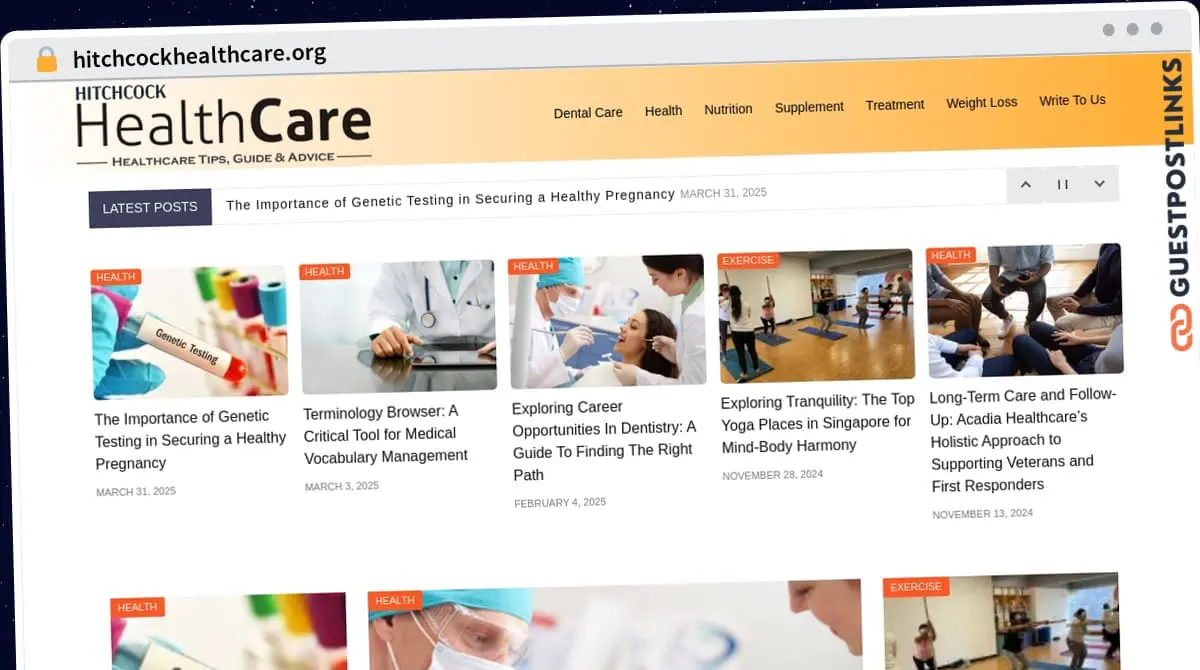 Publish Guest Post on hitchcockhealthcare.org