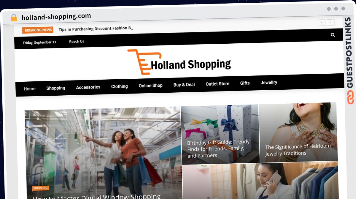 Publish Guest Post on holland-shopping.com