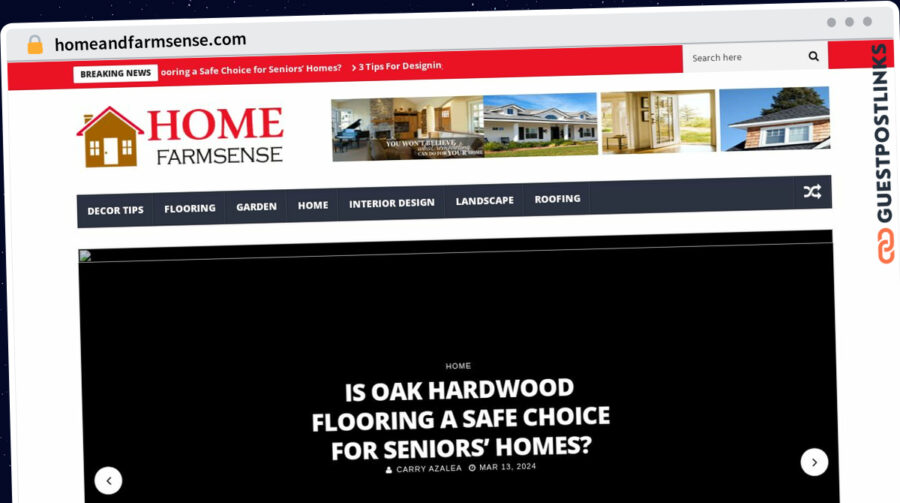 Publish Guest Post on homeandfarmsense.com