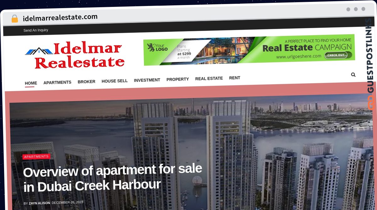 Publish Guest Post on idelmarrealestate.com