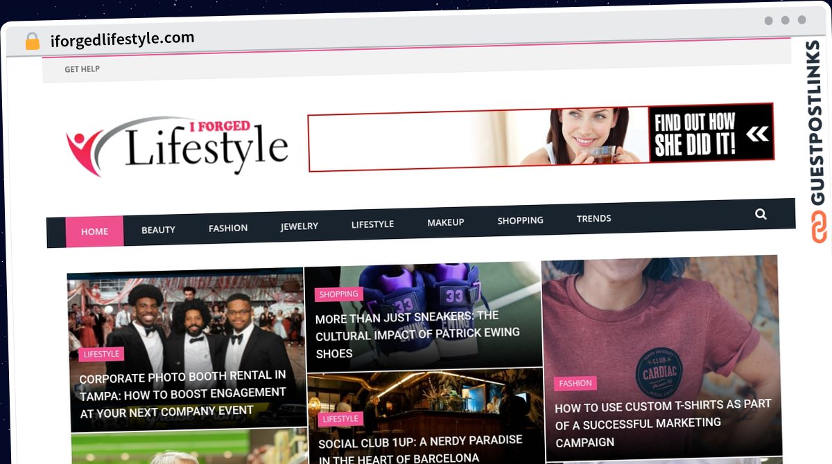 Publish Guest Post on iforgedlifestyle.com