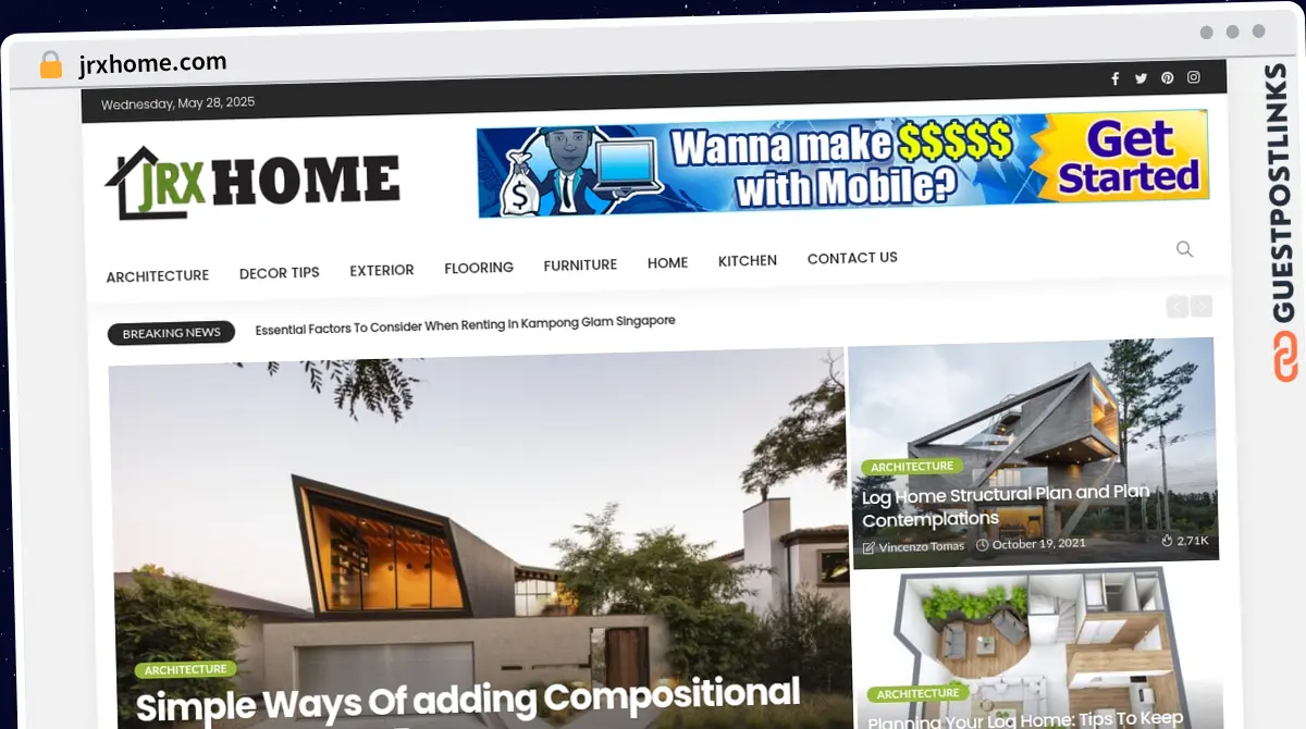 Publish Guest Post on jrxhome.com