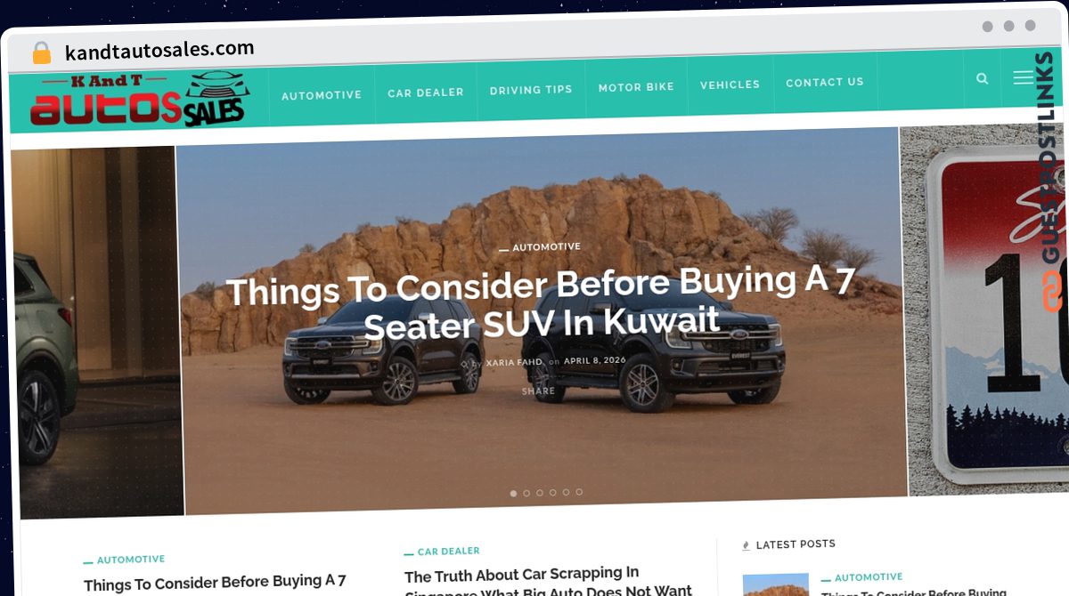 Publish Guest Post on kandtautosales.com