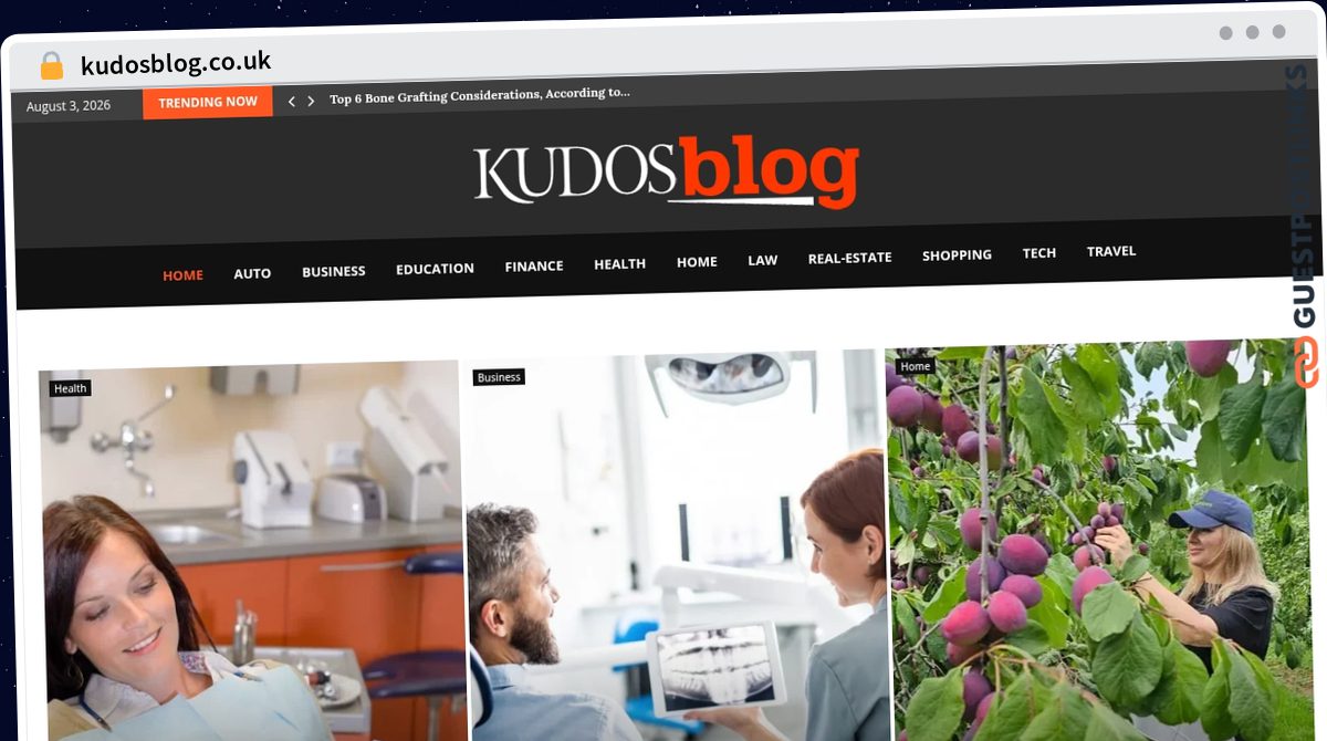 Publish Guest Post on kudosblog.co.uk