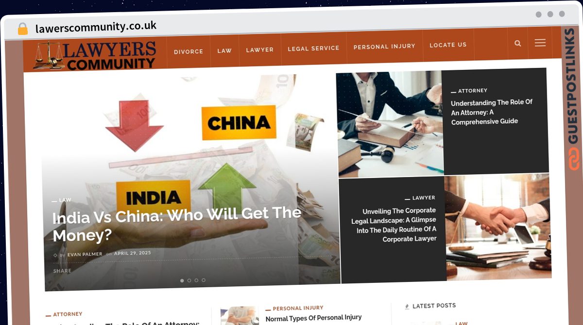 Publish Guest Post on lawerscommunity.co.uk