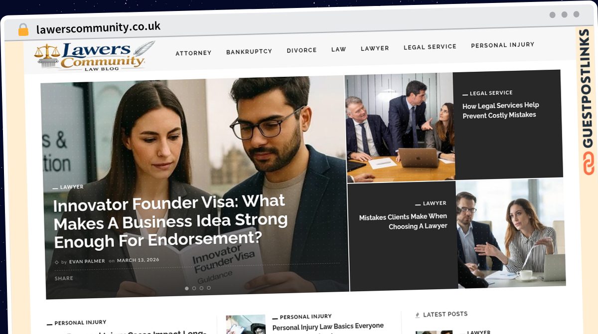 Publish Guest Post on lawerscommunity.co.uk