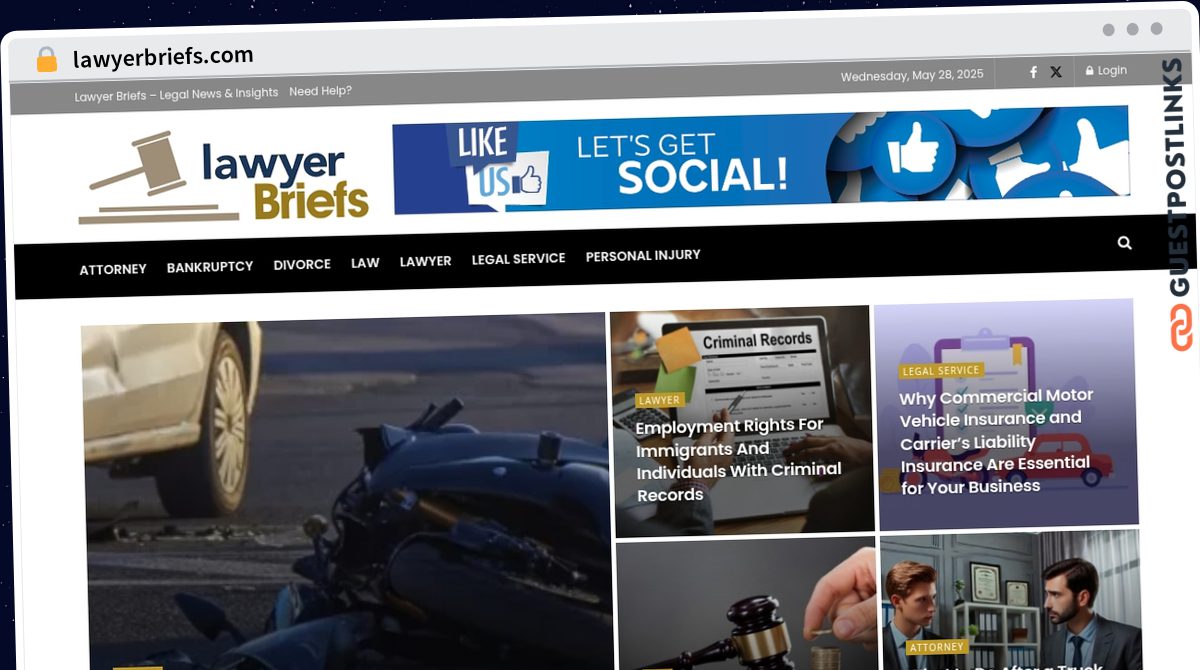 Publish Guest Post on lawyerbriefs.com