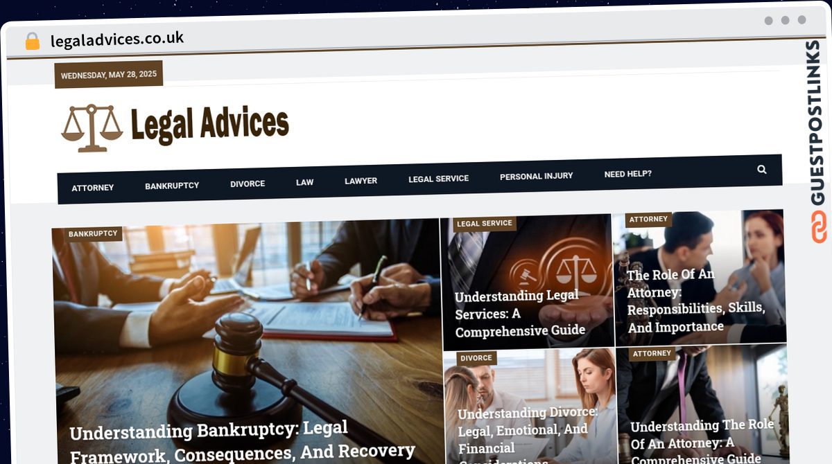 Publish Guest Post on legaladvices.co.uk