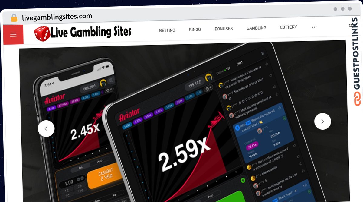 Publish Guest Post on livegamblingsites.com
