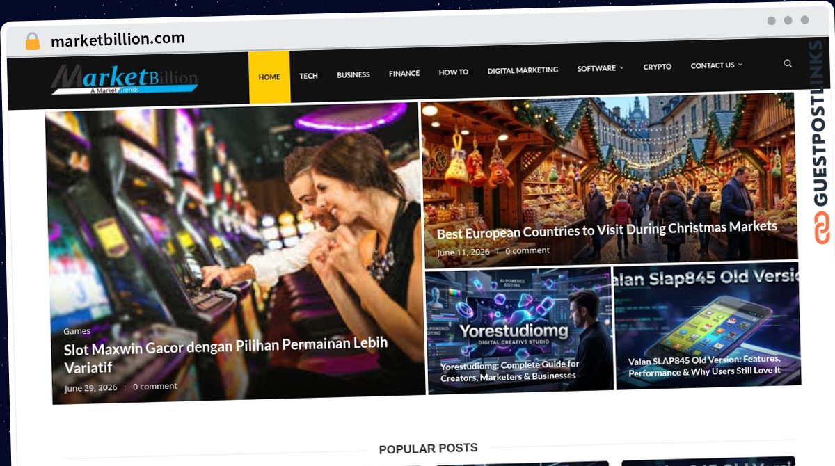Publish Guest Post on marketbillion.com