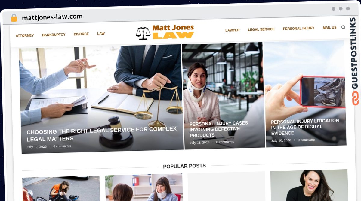 Publish Guest Post on mattjones-law.com