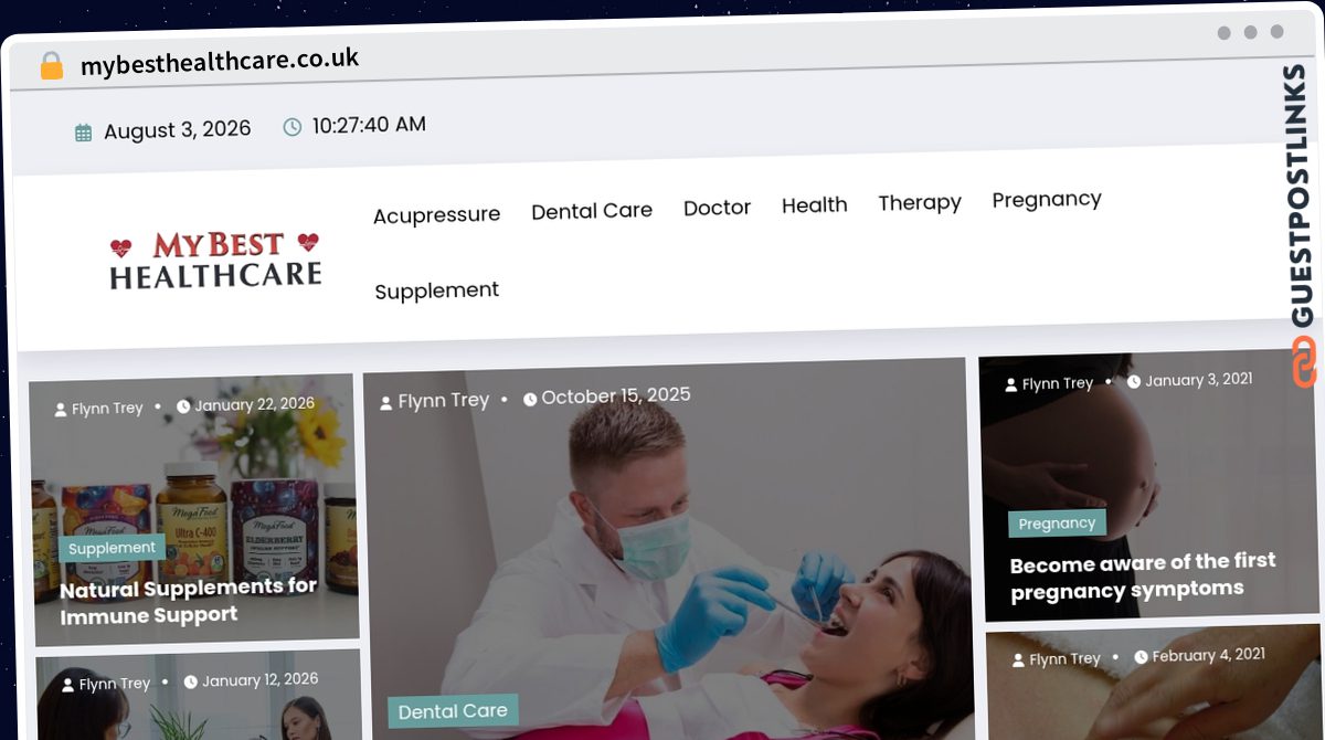 Publish Guest Post on mybesthealthcare.co.uk