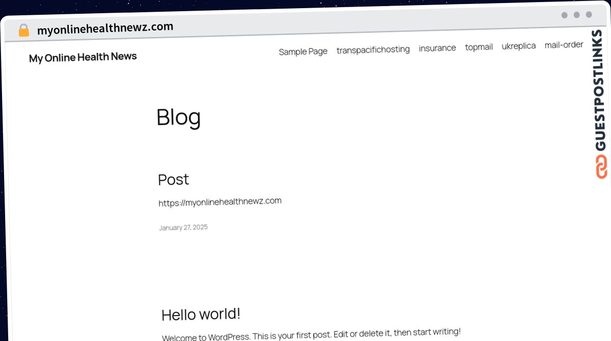 Publish Guest Post on myonlinehealthnewz.com