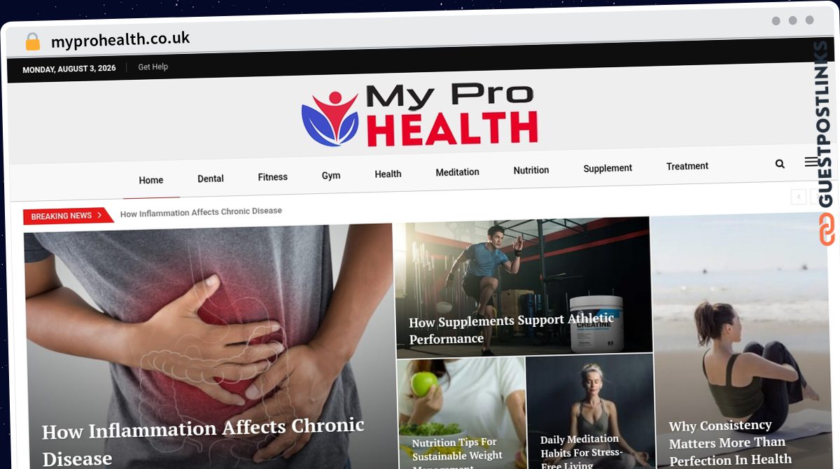 Publish Guest Post on myprohealth.co.uk