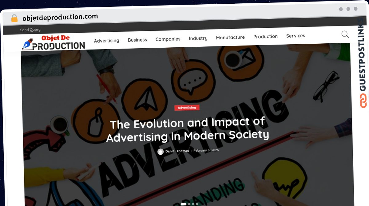 Publish Guest Post on objetdeproduction.com