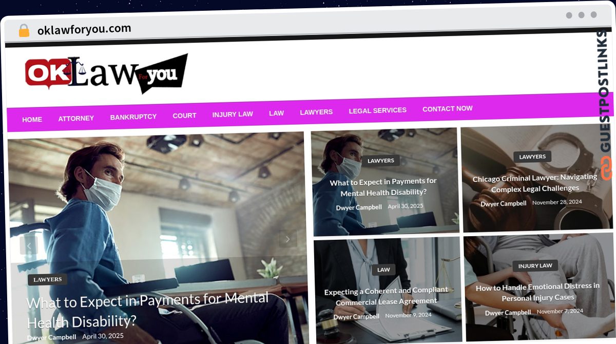 Publish Guest Post on oklawforyou.com
