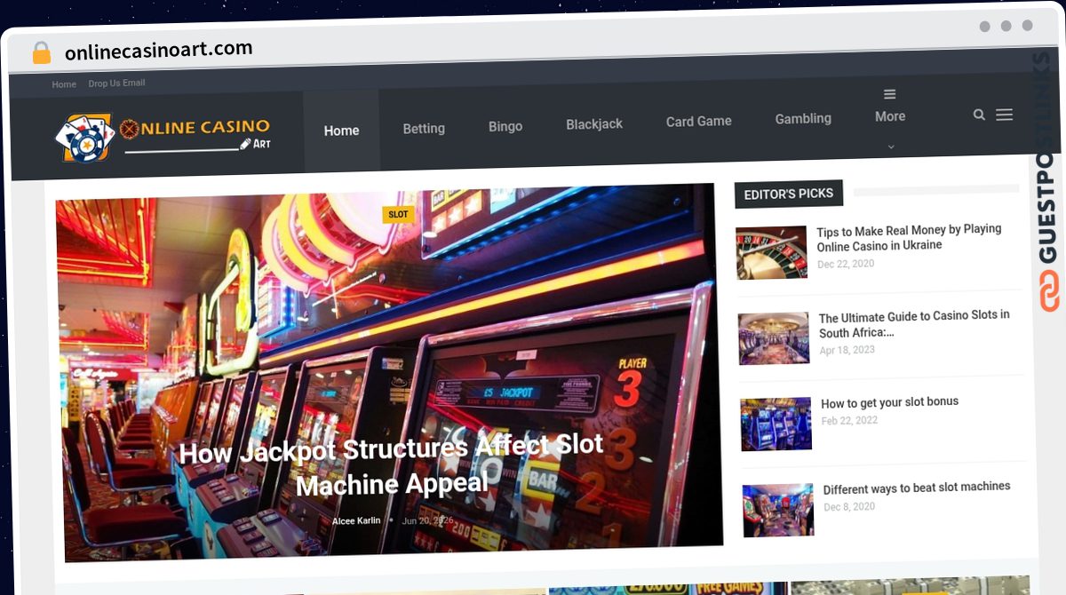 Publish Guest Post on onlinecasinoart.com