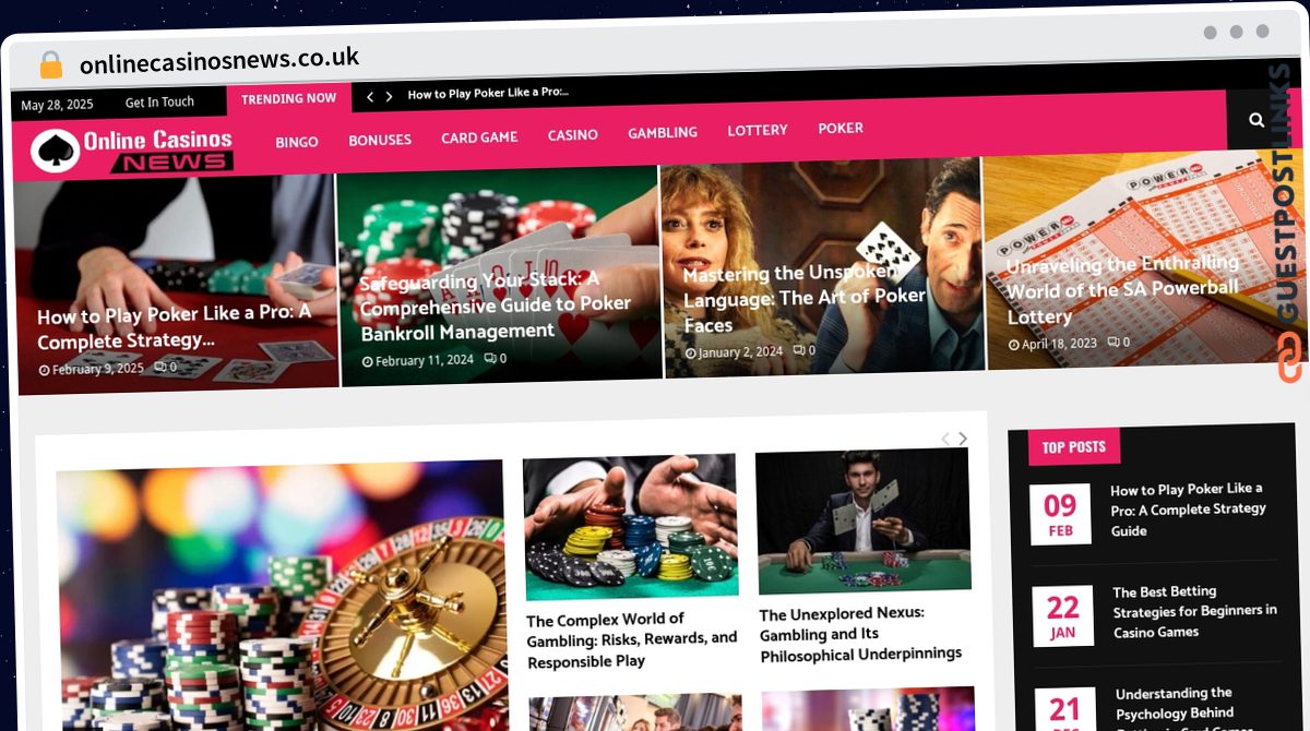 Publish Guest Post on onlinecasinosnews.co.uk