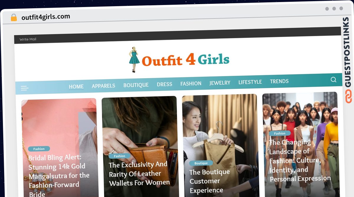 Publish Guest Post on outfit4girls.com