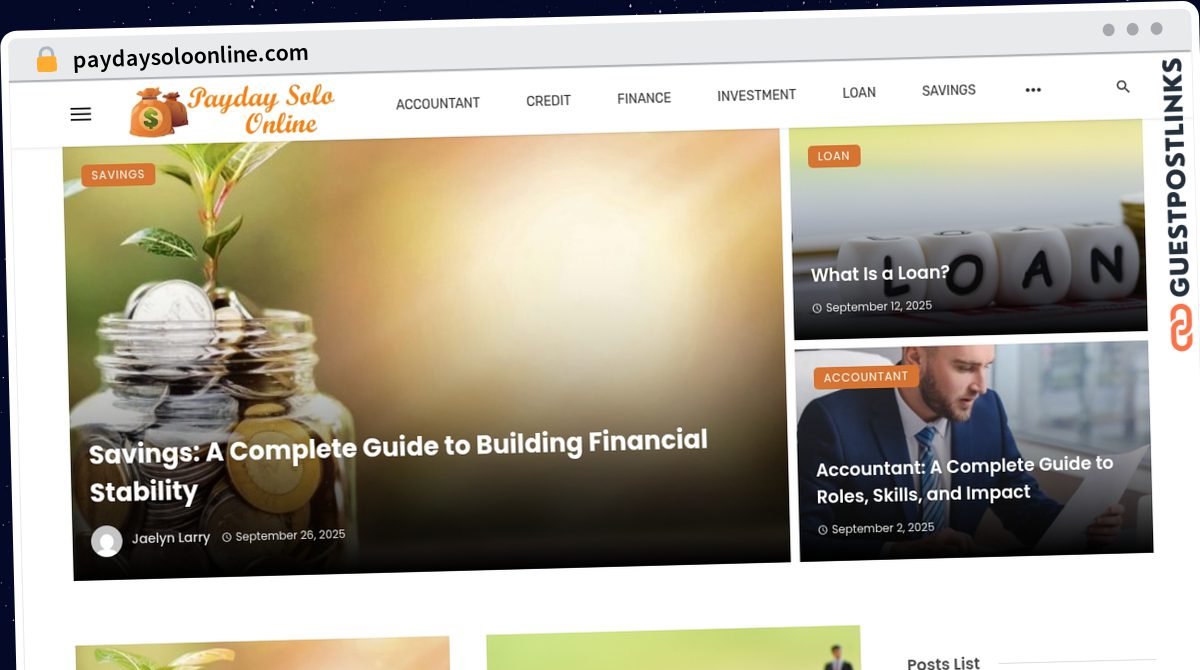 Publish Guest Post on paydaysoloonline.com