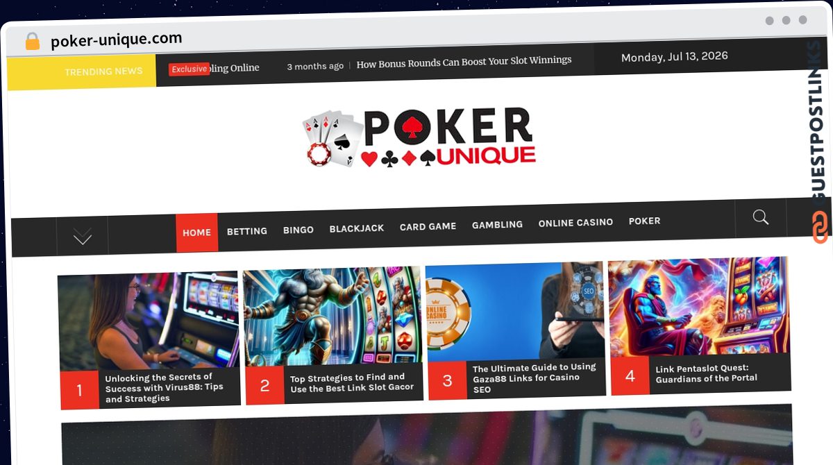 Publish Guest Post on poker-unique.com