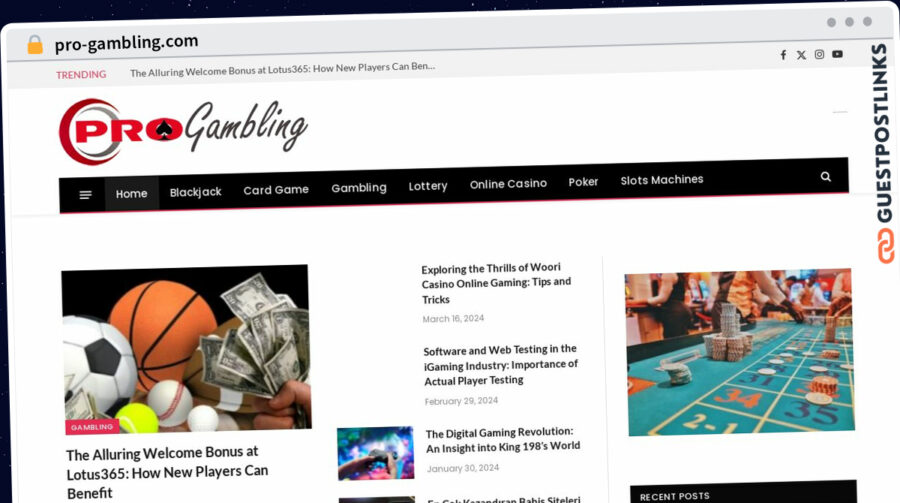 Publish Guest Post on pro-gambling.com
