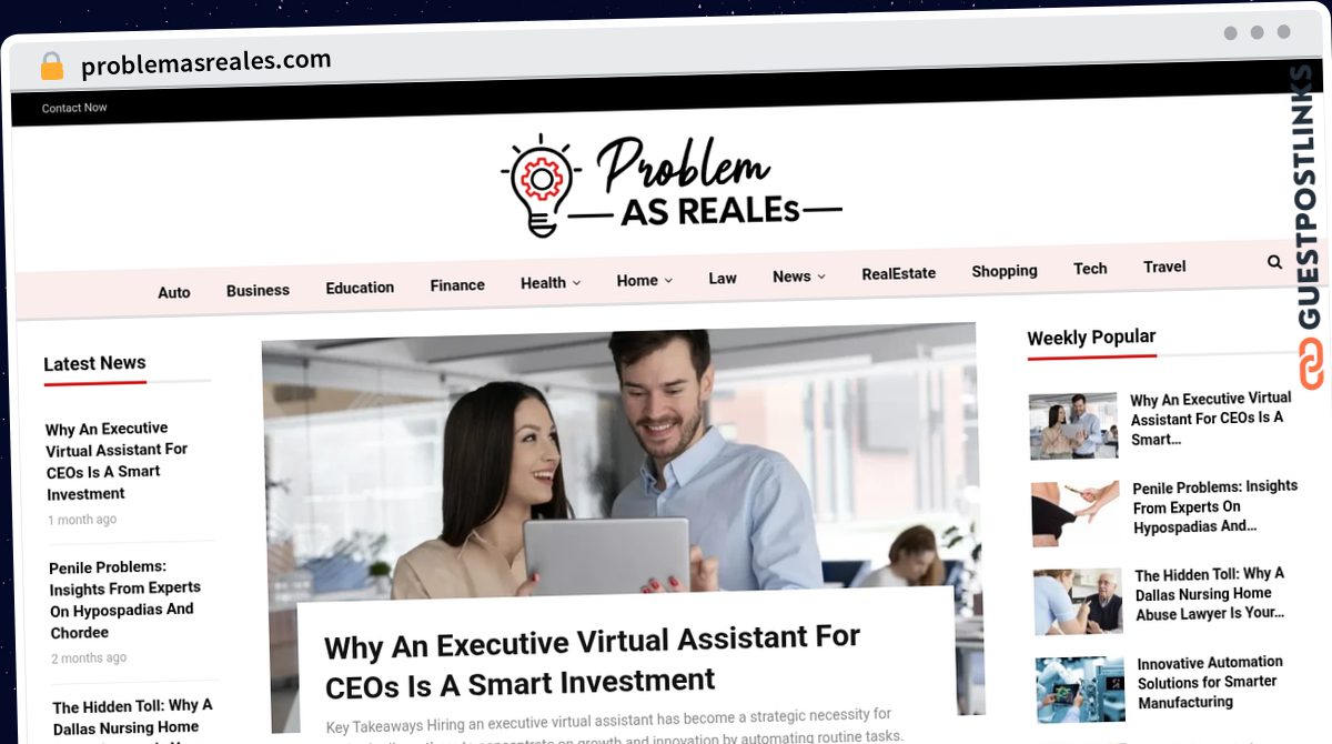 Publish Guest Post on problemasreales.com