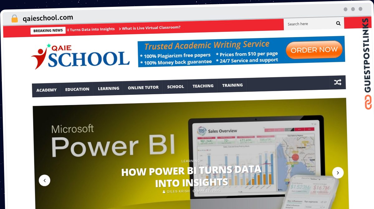 Publish Guest Post on qaieschool.com