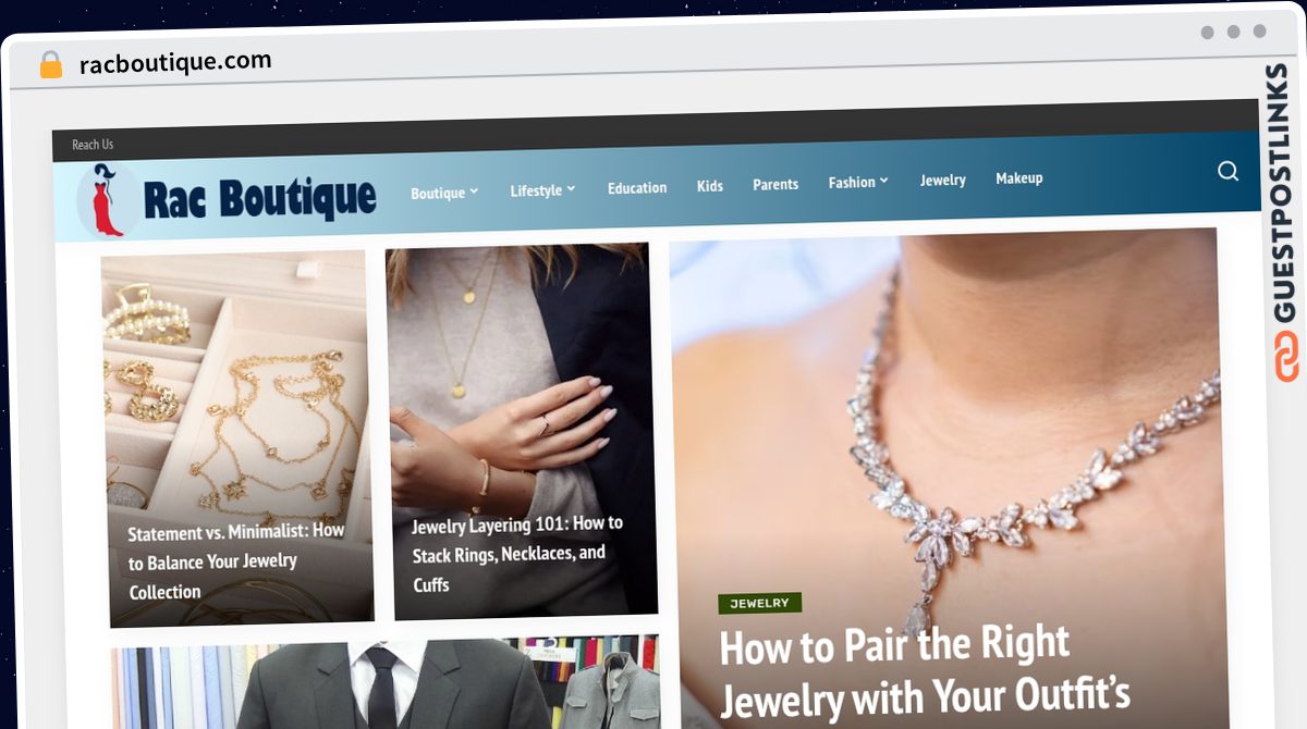 Publish Guest Post on racboutique.com