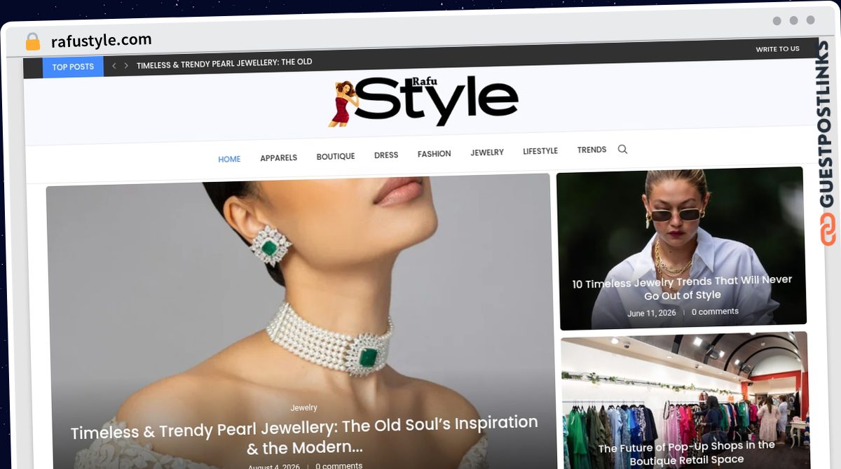 Publish Guest Post on rafustyle.com