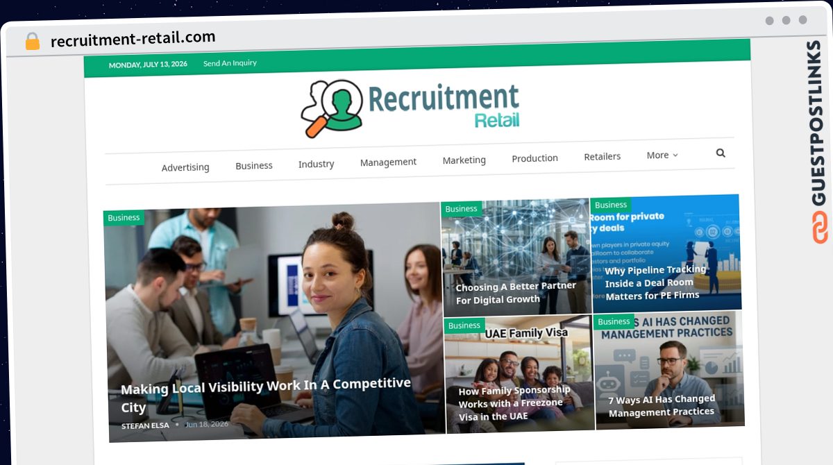 Publish Guest Post on recruitment-retail.com