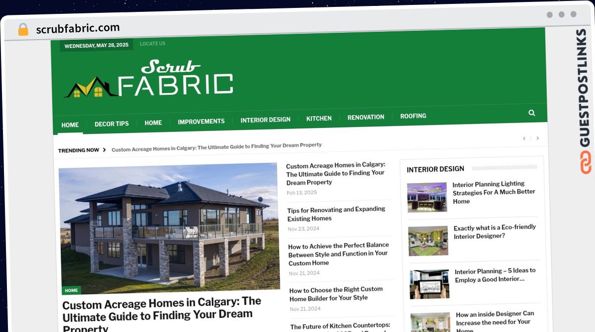 Publish Guest Post on scrubfabric.com