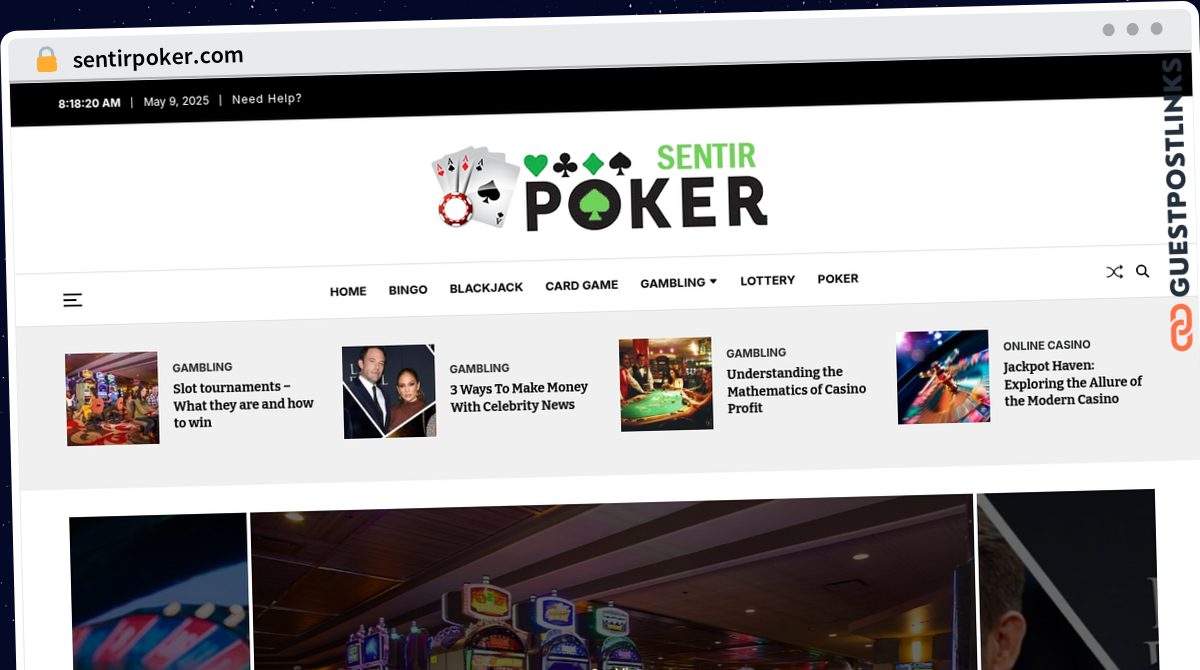 Publish Guest Post on sentirpoker.com