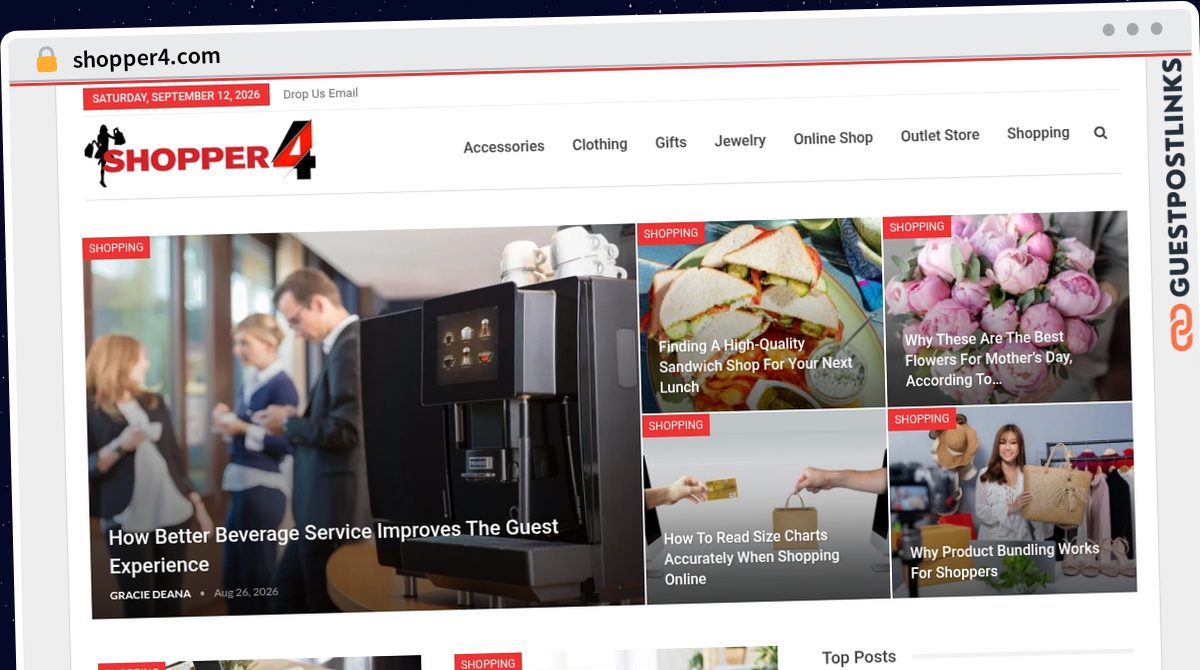 Publish Guest Post on shopper4.com