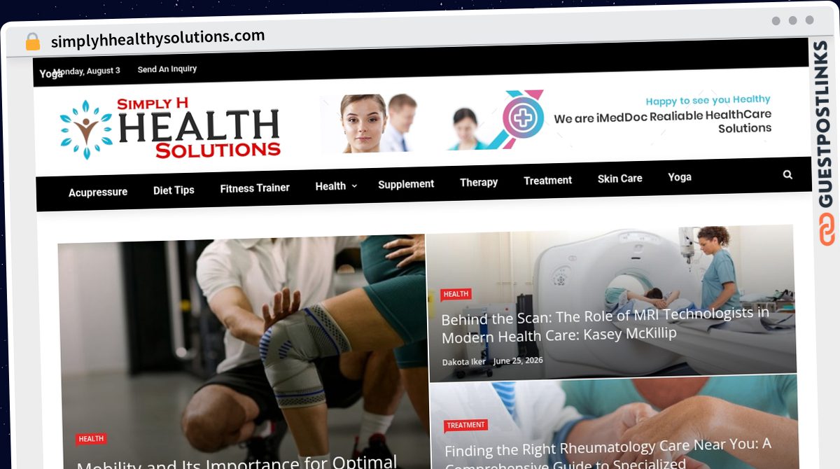 Publish Guest Post on simplyhhealthysolutions.com
