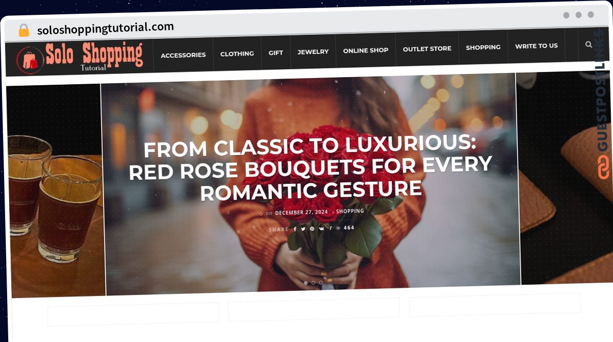 Publish Guest Post on soloshoppingtutorial.com