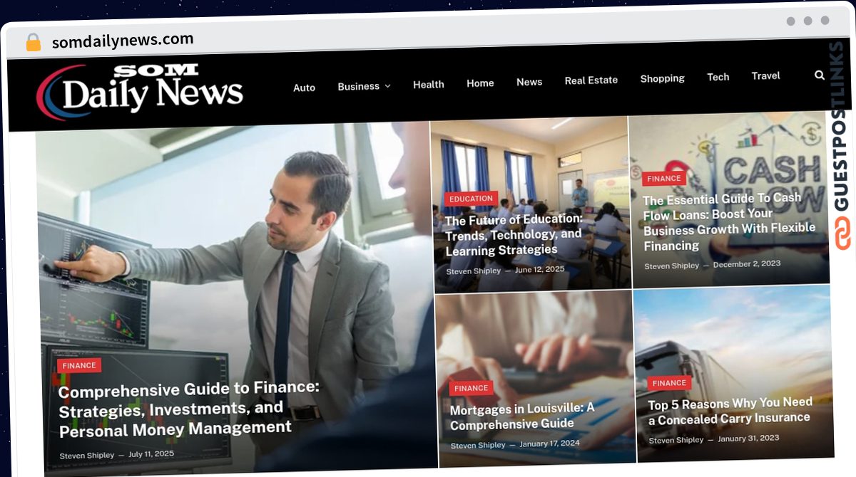Publish Guest Post on somdailynews.com
