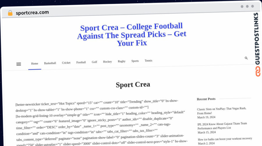 Publish Guest Post on sportcrea.com