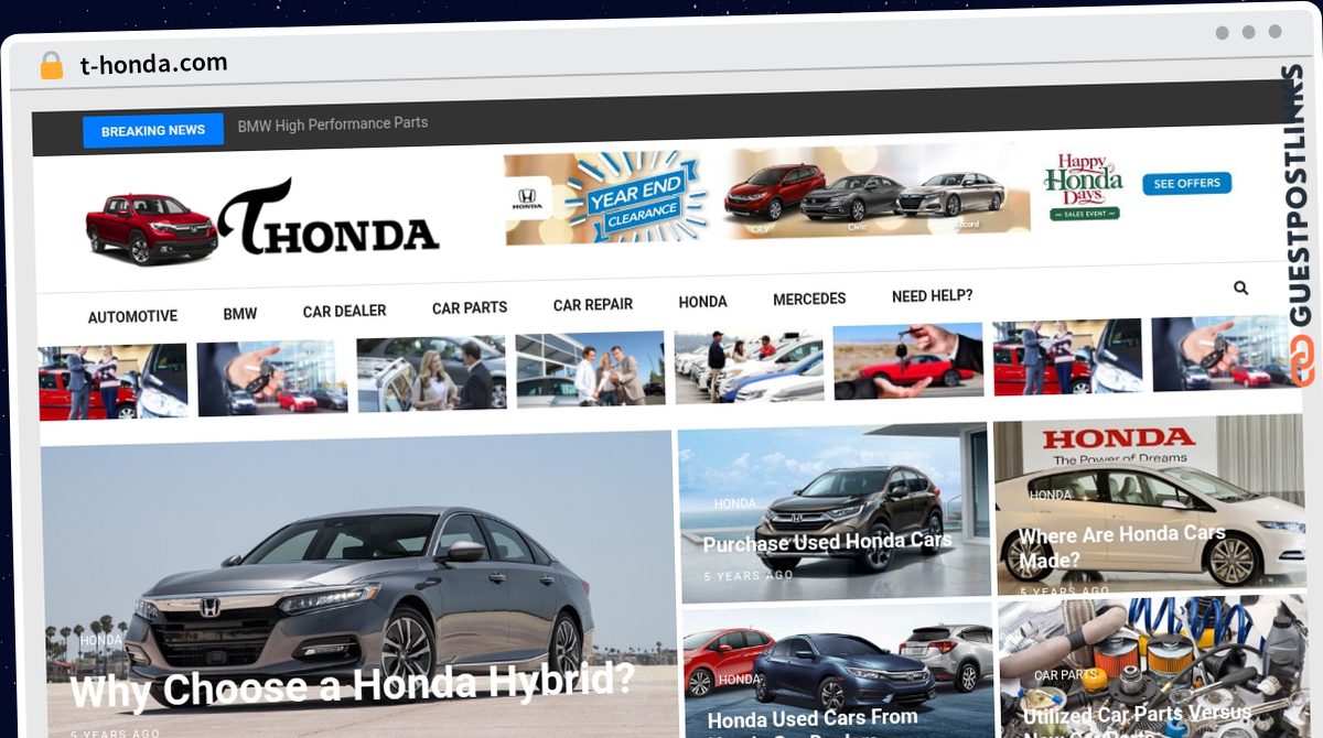 Publish Guest Post on t-honda.com
