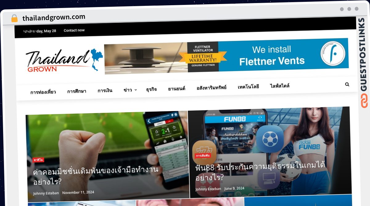 Publish Guest Post on thailandgrown.com