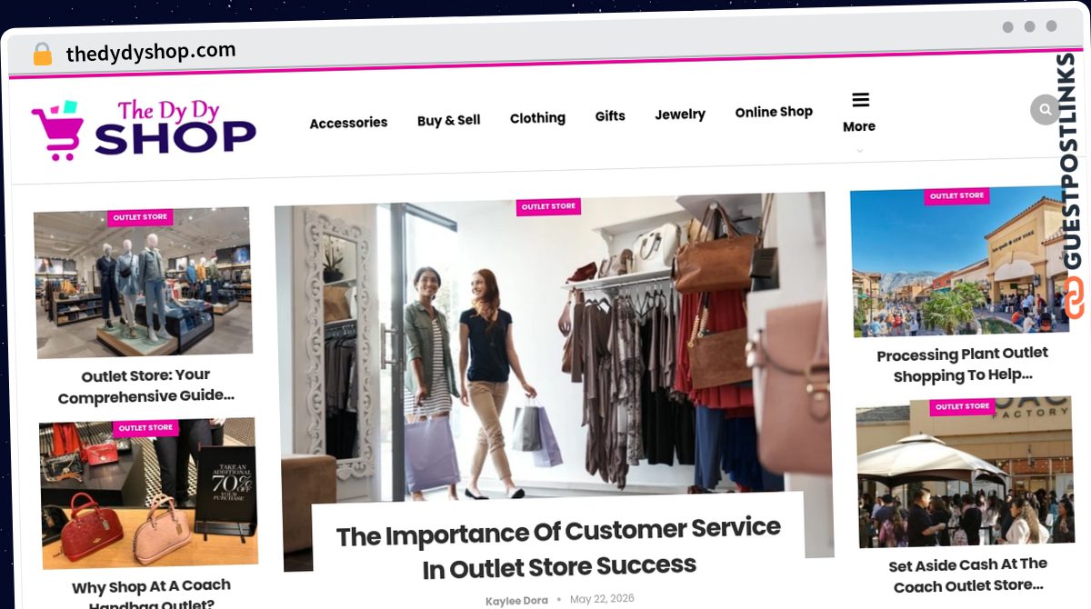 Publish Guest Post on thedydyshop.com