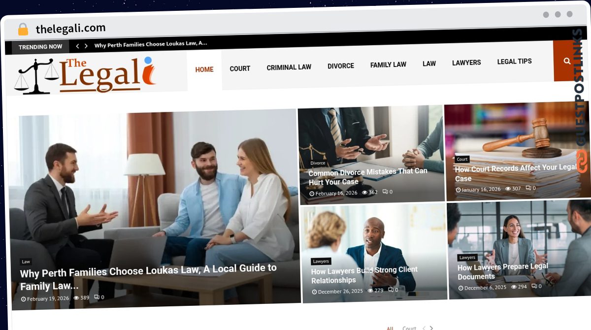 Publish Guest Post on thelegali.com