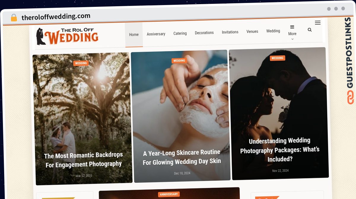 Publish Guest Post on theroloffwedding.com